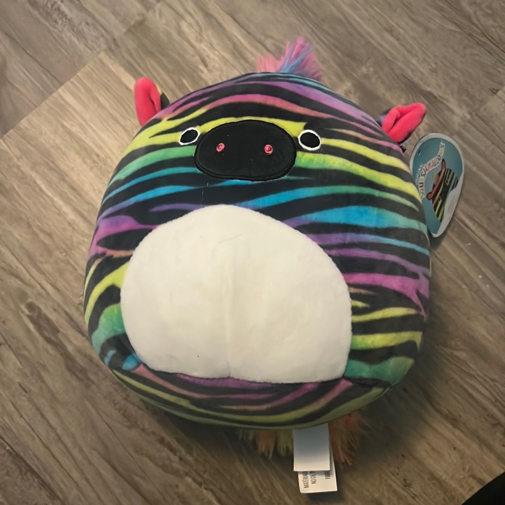 Squishmallow. Original Safiyah rainbow zebra with tags. price is negotiable